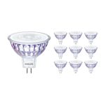 Multipack 10x Philips Master Value LED Foco GU5.3 MR16 5.8W 450lm 60D - 927 Luz muy Cálida | Mejor reproducción de color - Regulable - Reemplazo 35W